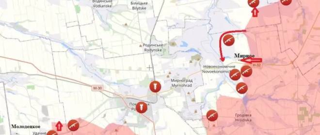 Российские войска рвутся широким фронтом к Мирнограду и Днепропетровщине