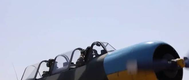 Таран украинским Як-52 разведывательного беспилотника Zala ВС РФ попал на видео