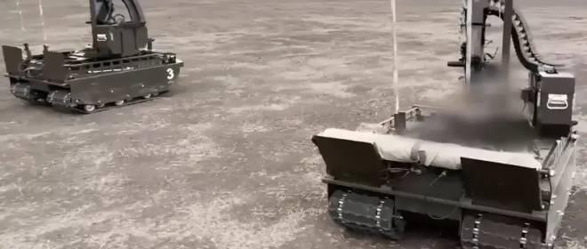 Опубликовано видео испытаний новейшего российского наземного дрона «Курьер»
