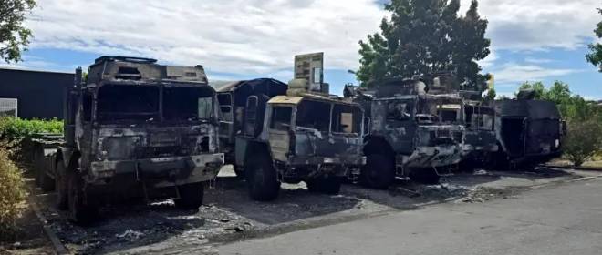 В Германии сожгли технику бундесвера, предназначенную для ВСУ