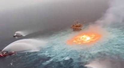 حريق من تحت الماء: يتم عرض لقطات حريق في خط أنابيب لشركة النفط والغاز في خليج المكسيك