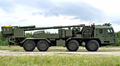 For the first time, the latest Russian self-propelled artillery system "Malva"