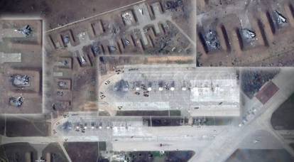Photos of the Crimean airfield "Saki" with destroyed aircraft published in the United States