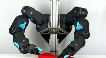 "Brazos mecánicos" del robot azul dotados de inteligencia artificial