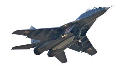 MiG-29 Forças Aeroespaciais Russas avistadas no céu sobre Yerevan