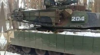 우크라이나 군대의 미국 "Abrams"에는 ARAT-1 동적 보호 장치가 장착되었습니다.