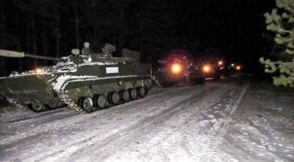 Numéros tactiques peints sur des véhicules russes arrivés en Biélorussie