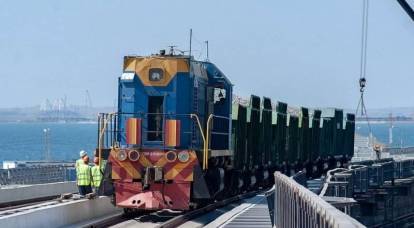 Состыкован первый путь железнодорожной части Крымского моста