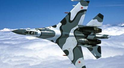 Su-27 rigidly drove a NATO fighter off board No. 1