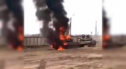 Ukrayna'da Rus tankı T-72 alaya alındı
