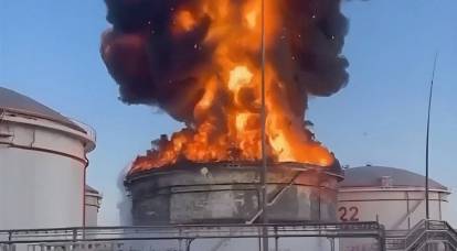 СМИ: резервуар с дизельным топливом загорелся в Сочи после атаки БПЛА