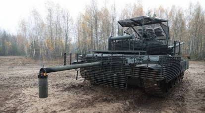 Los bielorrusos mostraron un tanque con una nueva protección contra la "Jabalina"
