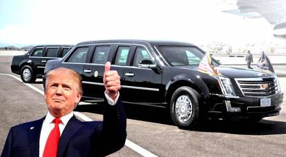 Trump's “Cadillac” turned into an APC with a grenade launcher and a gun