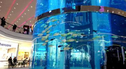 В столичном торговом центре протек гигантский аквариум