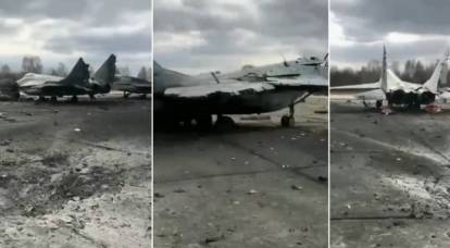 Показаны последствия удара «Калибра» по стоянке украинских МиГ-29