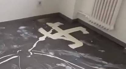Ukrainian migrant workers paint their apartments with swastikas as a sign of "gratitude" to the Germans