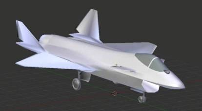 A model of a Russian single-engine fighter accidentally caught in the frame