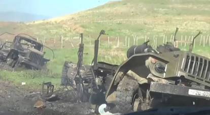Le ministère azerbaïdjanais de la Défense a montré Horadiz capturé et brûlé du matériel ennemi