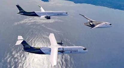 Airbus показал три концепта первого в мире водородного лайнера