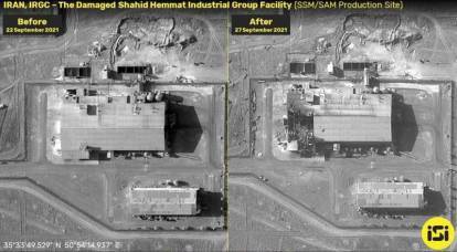イスラエル、イランの秘密工場の一つで爆発の余波の画像を公開