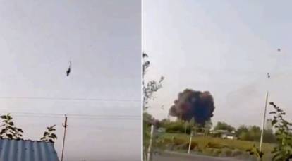 Hubo un video de la caída del helicóptero Mi-17 de la Fuerza Aérea de Azerbaiyán derribado por el ejército armenio.