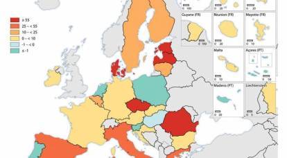 European countries most affected by gas and electricity prices are shown