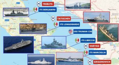 Cerca del mar Adriático: frente a las costas de Italia, los barcos rusos controlan la flota de la OTAN