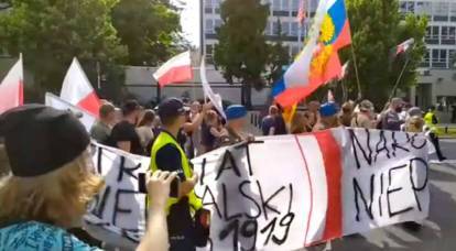 Polacos indignados por la presencia de la bandera rusa en la marcha anti-LGBT en Varsovia