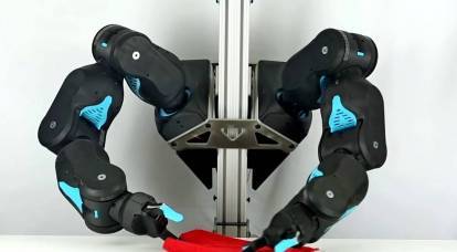 "मैकेनिकल आर्म्स" रोबोट ब्लू कृत्रिम बुद्धिमत्ता से सुसज्जित है