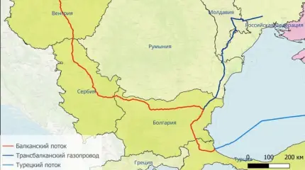 Неизвестный дрон взорвался в Болгарии – у Трансбалканского газопровода