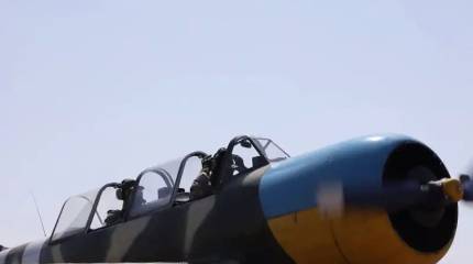 Таран украинским Як-52 разведывательного беспилотника Zala ВС РФ попал на видео