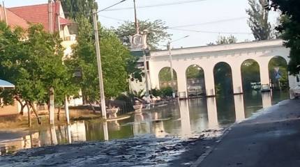 Власти Новой Каховки сообщили о спаде воды после подрыва дамбы ГЭС