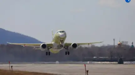Le troisième prototype entièrement russe de Superjet a décollé à Komsomolsk-sur-l'Amour