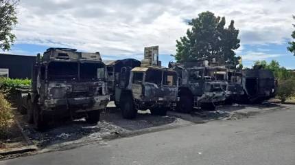 В Германии сожгли технику бундесвера, предназначенную для ВСУ