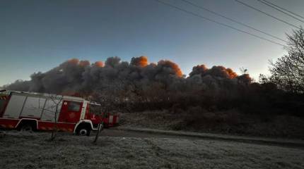В Тернополе сняли на видео прилеты сразу семи российских ракет Х-101