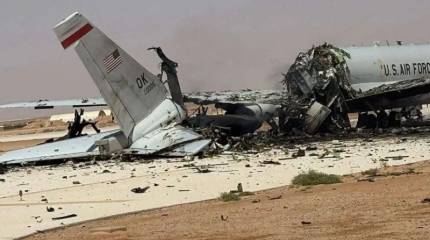 Опубликованы фото уничтоженного Ираном самолета ДРЛО Boeing E-3 Sentry ВВС США