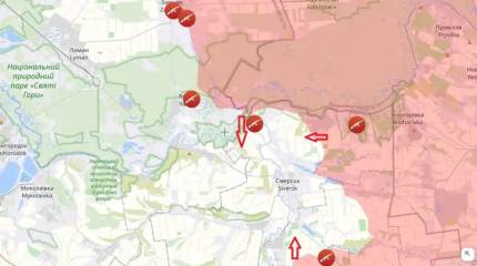 Российские войска обходят Северск с флангов