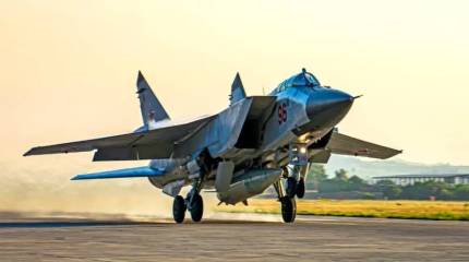 Показана гиперзвуковая ракета «Кинжал» сразу после пуска с МиГ-31