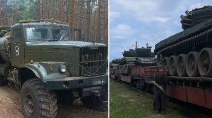 Белорусская военная техника на границе с Украиной получила свой тактический знак