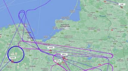 У границ Калининградской области РФ зафиксирована аномальная активность разведывательной авиации НАТО
