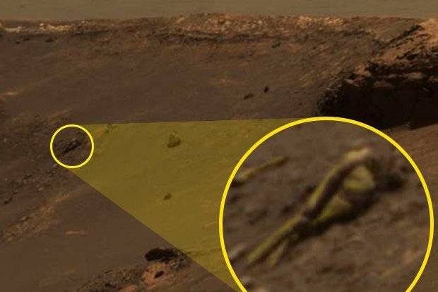 Mars'ta insansı bir "mumyanın" fotoğrafı çekildi
