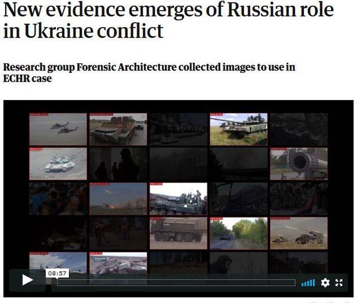 The British found "evidence" of Russia's participation in the war in the Donbass