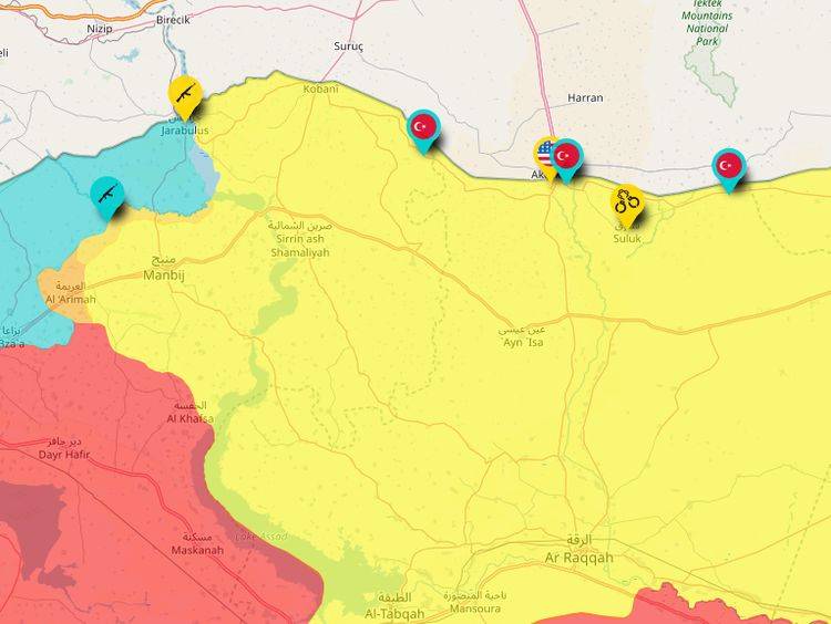 Turks, along with the Americans began to patrol the north of Syria