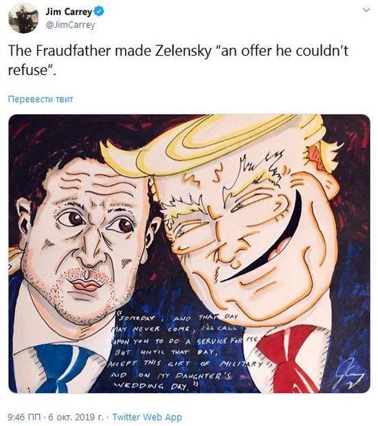 Jim Carrey ridiculed Trump and Zelensky by posting a caricature of them