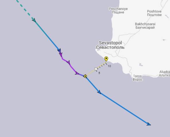 Satelitul a înregistrat distanța exactă la care Defenderul a intrat în apele Crimeei