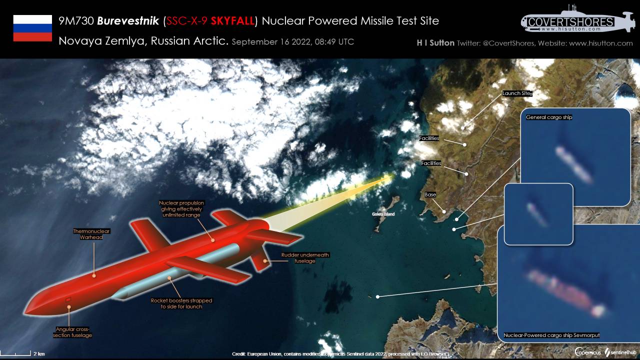 Запад встревожился признаками нового испытания российской ракеты « Буревестник»