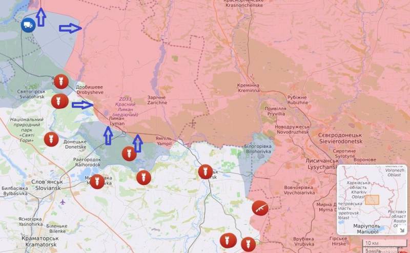 The enemy does not leave attempts to take control of Krasny Lyman in the DPR