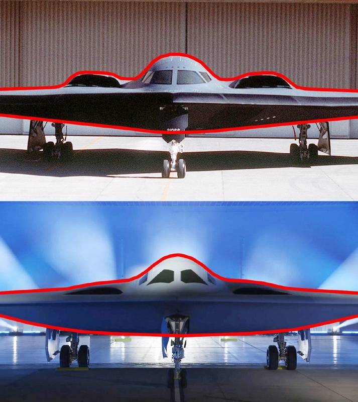 Nuevo bombardero estratégico estadounidense comparado con un avión de 30 años