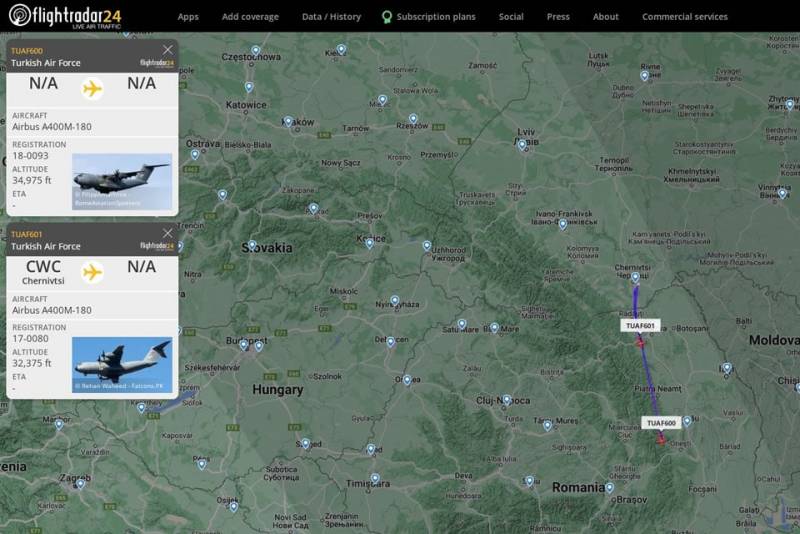 Турецкие тяжелые транспортные самолеты наконец смогли покинуть Киев