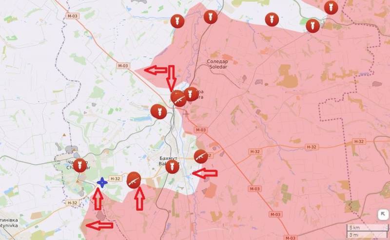 Полукольцо вокруг Бахмута все больше сжимается, ВСУ грозит окружение